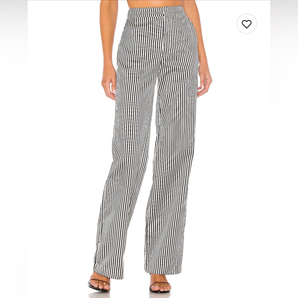 Nwot Nbd Lucy Striped Satin Pant Sz Xs